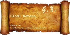 Gindl Natasa névjegykártya